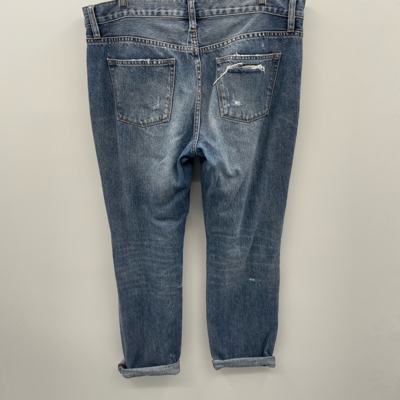 J crew broken in boyfriend blue distressed jean - Picture 5 of 13